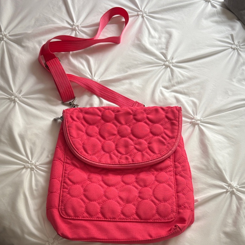Thirty-One Quilted Coral Crossbody Bag